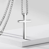 Ατσάλινη Αλυσίδα Λαιμού Σταυρός CH52 Silver