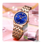Curren C9096 Bronze Blue Γυναικείο Ρολόι με Λευκό Καντράν