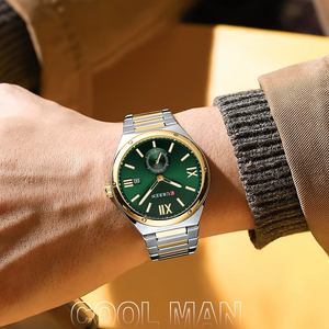 Curren RD-204 Gold Green Ρολόι με Πράσινο Καντράν και Χρυσό Μπρασελέ