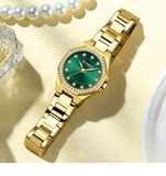 Curren C9100 Golden Green Γυναικείο Ρολόι με Πράσινο Καντράν