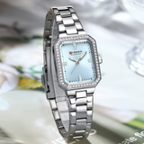 C9102 Silver Blue Curren Γυναικείο Ρολόι με Μεταλλικό Μπρασελέ