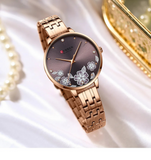 Curren C9068 Silver Bordeux Γυναικείο Ρολόι με Μπορντό Καντράν