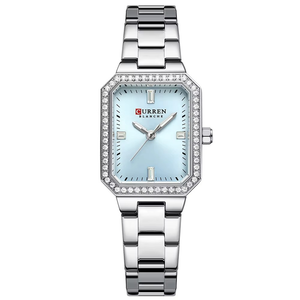 C9102 Silver Blue Curren Γυναικείο Ρολόι με Μεταλλικό Μπρασελέ