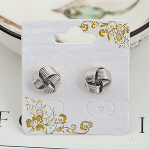 Σκουλαρίκια LM1020 Σχήμα Κόμπος Λουλούδι Ασημί Silver