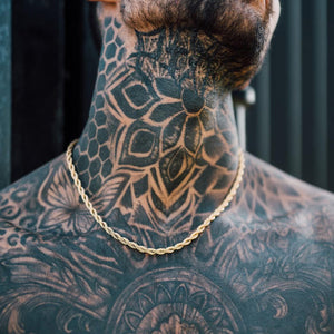 Ατσάλινη Αλυσίδα Λαιμού Σχοινί Χρυσή