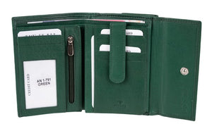 Δερμάτινο Γυναικείο Πορτοφόλι AN 1-791 Πράσινο