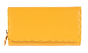 Μεγάλο Δερμάτινο Γυναικείο Πορτοφόλι GN 3-818 Κίτρινο
