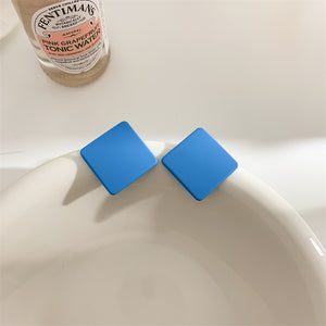 Σκουλαρίκια LM1160 Τετράγωνα Γαλάζια