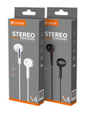 YISON earphones με μικρόφωνο X4, 3.5mm σύνδεση, Φ14mm, 1.2m, λευκά