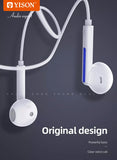 YISON earphones με μικρόφωνο X4, 3.5mm σύνδεση, Φ14mm, 1.2m, λευκά