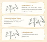 BAMOER σκουλαρίκια καρφωτά YIE223 με κυβική ζιρκόνια, ασήμι 925, ασημί