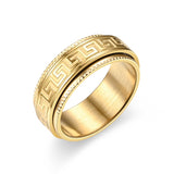 Ατσάλινο Ανδρικό Δαχτυλίδι Ν-48 Μέανδρος Gold