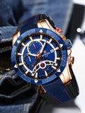 Reward RD83013 Ανδρικό Ρολόι με Καστόρ Καουτσούκ Λουράκι Blue