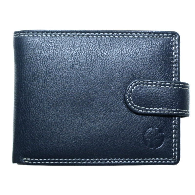 ALPHA STATUS 10111-0 RFID NAVY BLUE ΔΕΡΜΑΤΙΝΟ ΠΟΡΤΟΦΟΛΙ