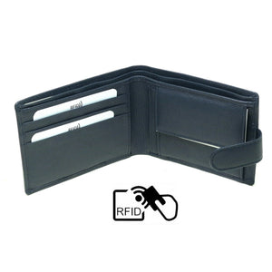 ALPHA STATUS 10113-0 RFID NAVY BLUE ΔΕΡΜΑΤΙΝΟ ΠΟΡΤΟΦΟΛΙ