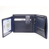 ALPHA STATUS 10114-0 RFID NAVY BLUE ΔΕΡΜΑΤΙΝΟ ΠΟΡΤΟΦΟΛΙ