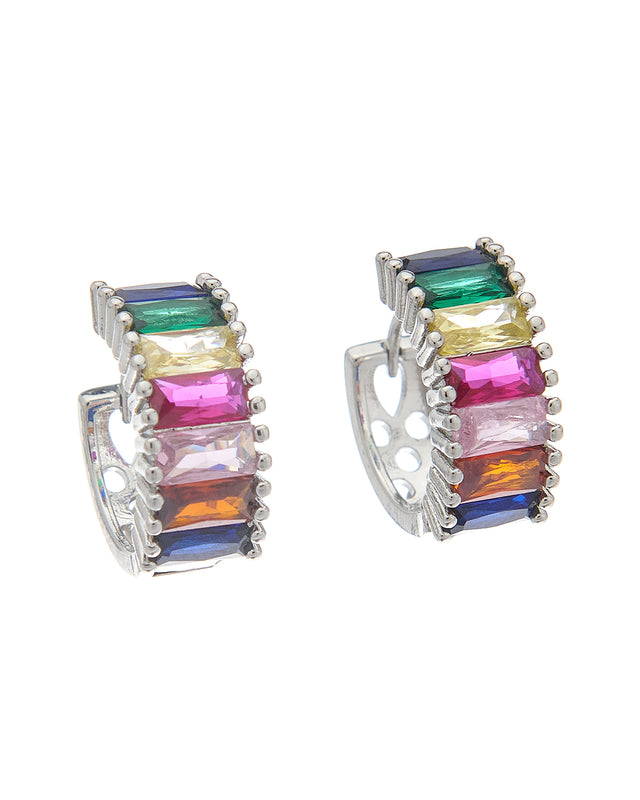 Κρίκος με πέτρες XM-8801-7 - Ασημί