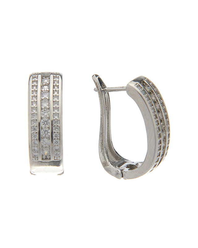 Κρίκος με πέτρες XM-8808-1 - Ασημί