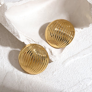 Σκουλαρίκια LM1112 Στρόγγυλα Χρυσά Gold