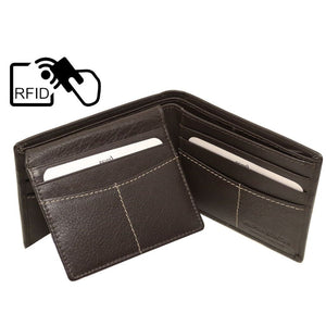 Δερμάτινο Πορτοφόλι ALPHA STATUS 10109-0 RFID COCCOA BROWN