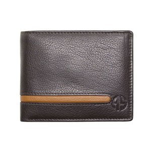 Δερμάτινο Πορτοφόλι ALPHA STATUS 10110-0 RFID COCCOA BROWN