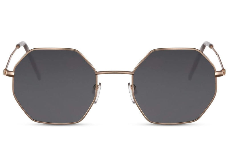 Ace Simons Unisex Γυαλιά Ηλίου με Μεταλλικό Σκελετό και Μαύρο Φακό