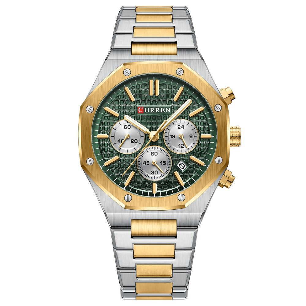 Curren 8440 Gold Green Ρολόι με Πράσινο Καντράν και Χρυσό Μπρασελε