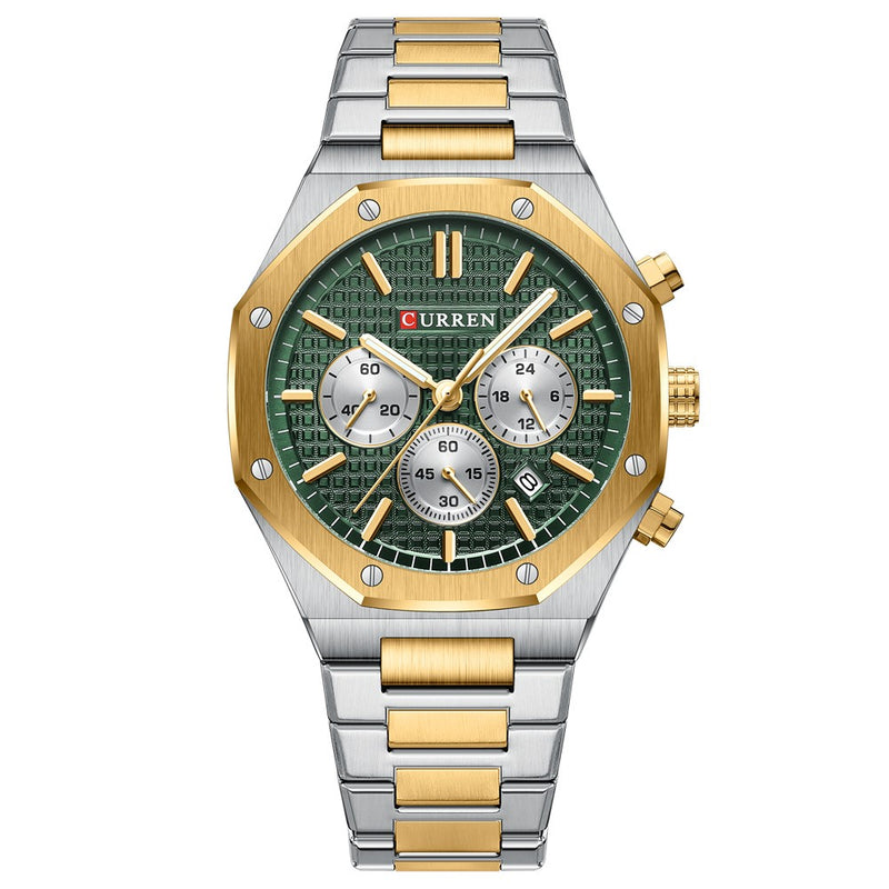 Curren 8440 Gold Green Ρολόι με Πράσινο Καντράν και Χρυσό Μπρασελε