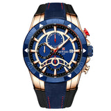 Reward RD83013 Ανδρικό Ρολόι Χρονογράφος Μπαταρίας με Καστόρ Καουτσούκ Λουράκι Blue