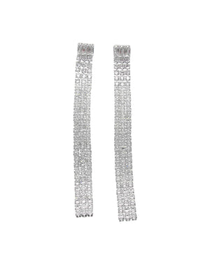 Κρεμαστά σκουλαρίκια με πέτρες lyod 7-1-1 - Ασημί