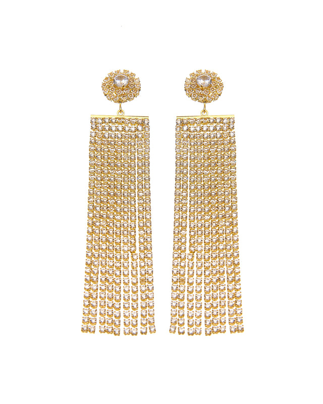 Κρεμαστά σκουλαρίκια με πέτρες lyod 4-3-1 - Χρυσό