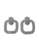 Κρεμαστά σκουλαρίκια με πέτρες lyod 7-5-1 - Ασημί