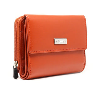 MENTZO L201 *ORANGE PAPAYA* RFID CALYPSO ΔΕΡΜΑΤΙΝΟ ΠΟΡΤΟΦΟΛΙ