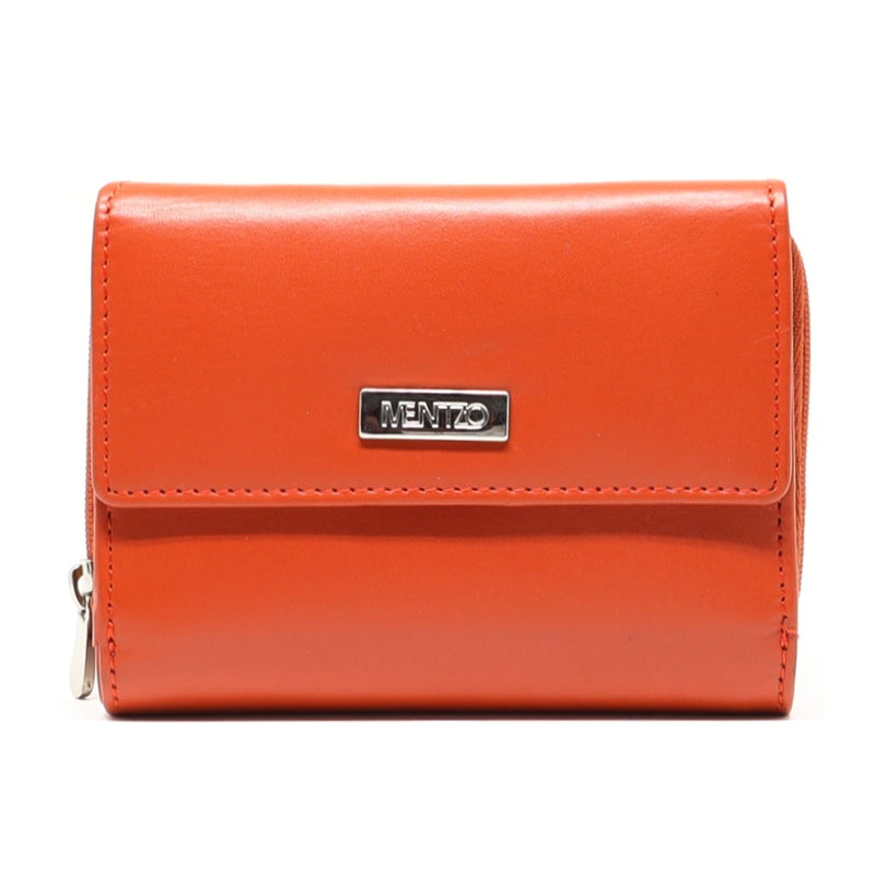 MENTZO L201 *ORANGE PAPAYA* RFID CALYPSO ΔΕΡΜΑΤΙΝΟ ΠΟΡΤΟΦΟΛΙ