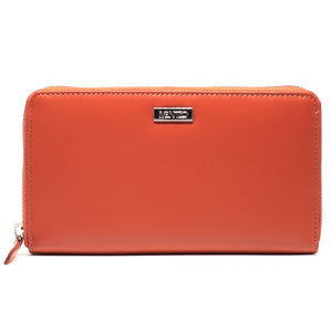 MENTZO L202 *ORANGE PAPAYA* RFID SELENE ΔΕΡΜΑΤΙΝΟ ΠΟΡΤΟΦΟΛΙ