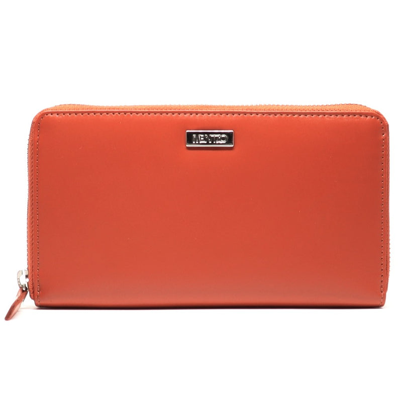 MENTZO L202 *ORANGE PAPAYA* RFID SELENE ΔΕΡΜΑΤΙΝΟ ΠΟΡΤΟΦΟΛΙ