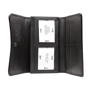 MENTZO L203 BLACK RFID GAIA ΔΕΡΜΑΤΙΝΟ ΠΟΡΤΟΦΟΛΙ