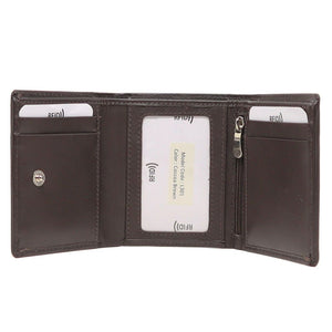 MENTZO L301 COCCOA BROWN RFID IRIS ΔΕΡΜΑΤΙΝΟ ΠΟΡΤΟΦΟΛΙ