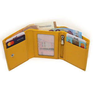 MENTZO L301 YELLOW RFID IRIS ΔΕΡΜΑΤΙΝΟ ΠΟΡΤΟΦΟΛΙ