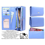 MENTZO L310 BLUE RFID ATHENA ΔΕΡΜΑΤΙΝΟ ΠΟΡΤΟΦΟΛΙ