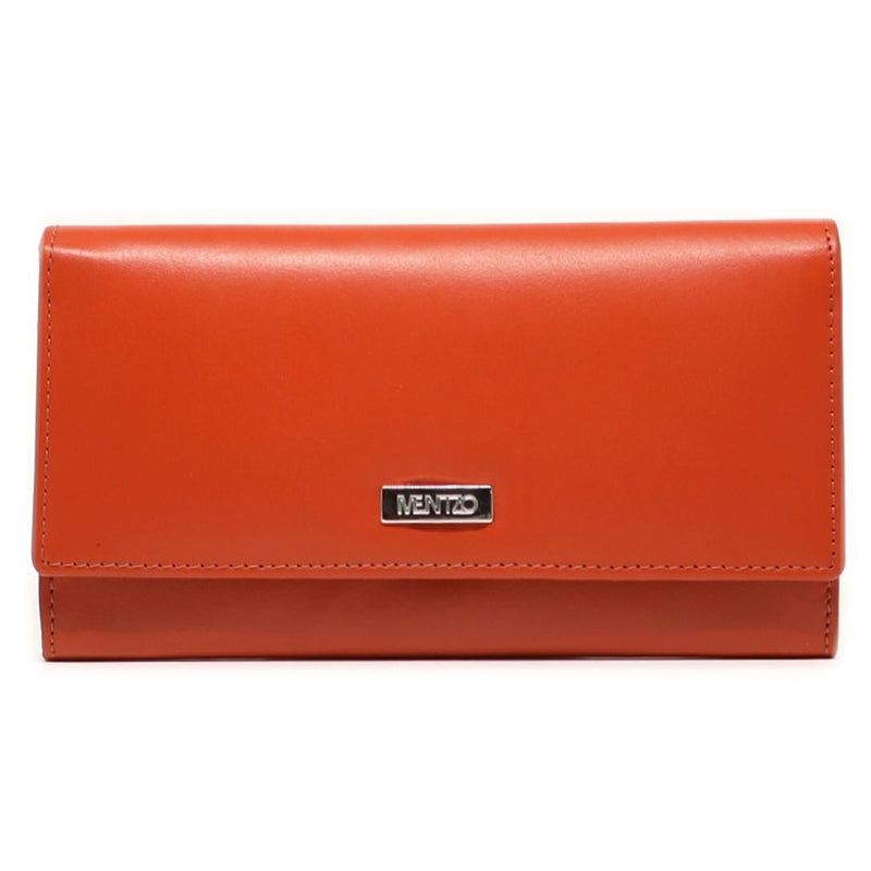 MENTZO L310 *ORANGE PAPAYA* RFID ATHENA ΔΕΡΜΑΤΙΝΟ ΠΟΡΤΟΦΟΛΙ