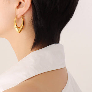 Σκουλαρίκια LM1026 Σχήμα U Χρυσά Gold