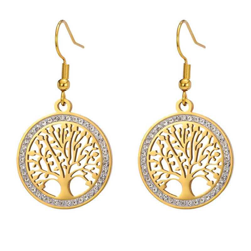 Σκουλαρίκια LM1052 Tree of Life Χρυσό Golden