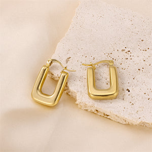 Σκουλαρίκια LM1010 Σχήμα Οβάλ Χρυσά Gold