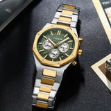 Curren 8440 Gold Green Ρολόι με Πράσινο Καντράν και Χρυσό Μπρασελε
