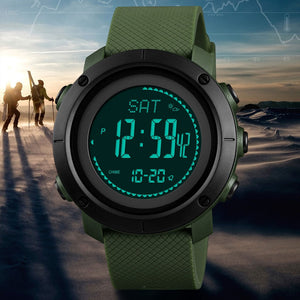 Skmei 1426 Ψηφιακό Ρολόι με Καουτσούκ Λουράκι σε Χακί χρώμα