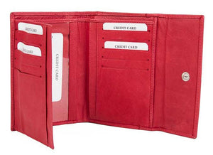 Δερμάτινο Γυναικείο Πορτοφόλι AN 1-697 Κόκκινο