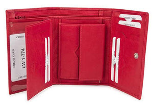 Δερμάτινο Γυναικείο Πορτοφόλι AN 1-774 Κόκκινο