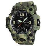 SKMEI 1155B Ανδρικό Ρολόι με Καουτσούκ Λουράκι Πράσινο Green Watch