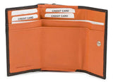 Дамски кожен портфейл AN 7-832 черно-оранжево